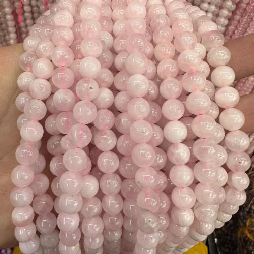 Natürliche Rosenquarz Perlen, Madagaskar Rosenquarz, rund, Modeschmuck & verschiedenen Qualitäten für die Wahl & DIY & verschiedene Größen vorhanden, keine, verkauft per ca. 38 cm Strang