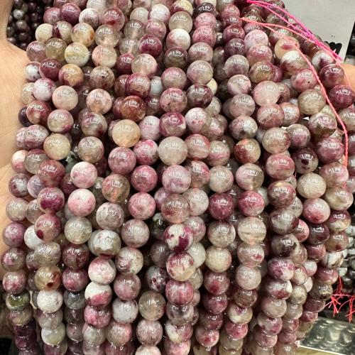 Gemstone Jewelry Beads, Plum Blossom Tourmaline, Round, fashion jewelry & different grades for choice & DIY & different size for choice, mixed colors, Sold Per Approx 38 cm Strand