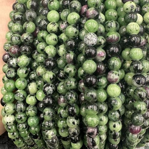 Gemstone Jewelry Beads, Ruby in Zoisite, Round, fashion jewelry & DIY & different size for choice, mixed colors, Sold Per Approx 38 cm Strand