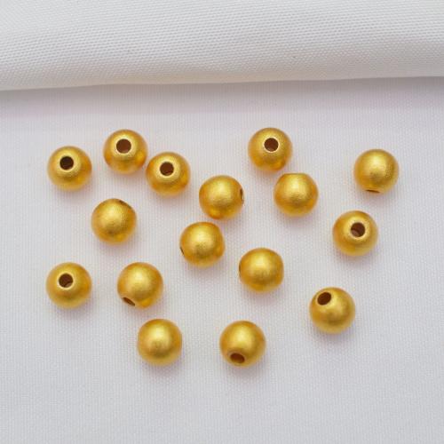 Brass Jewelry Beads, Round, sang gold plated, DIY & different size for choice, more colors for choice, nickel, lead & cadmium free, Approx 100PCs/Bag, Sold By Bag