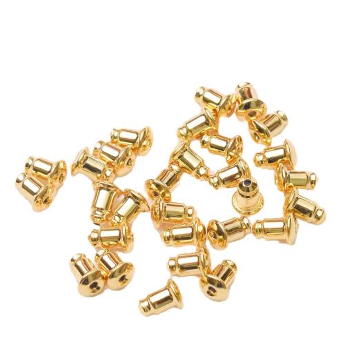 Brass Ear Nut Component, plated, DIY & different size for choice, more colors for choice, nickel, lead & cadmium free, Approx 100PCs/Bag, Sold By Bag