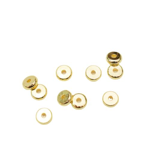 Brass Spacer Beads Flat Round plated DIY nickel lead & cadmium free Approx Sold By Bag