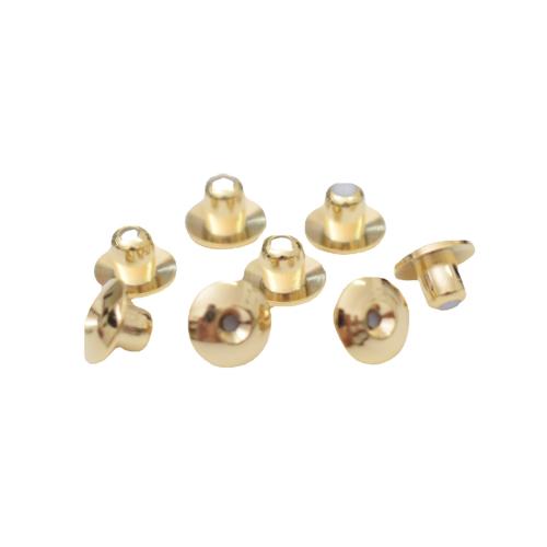 Brass Ear Nut Component, plated, DIY & different size for choice, more colors for choice, nickel, lead & cadmium free, Approx 50PCs/Bag, Sold By Bag