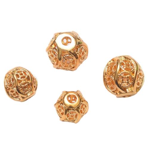 Brass Spacer Beads, gold color plated, DIY & different size for choice, nickel, lead & cadmium free, Hole:Approx 2mm, 10PCs/Bag, Sold By Bag