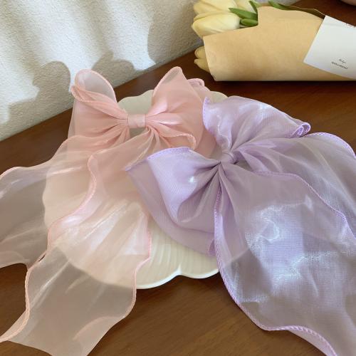 Hair Snap Clips Gauze Bowknot fashion jewelry Sold By PC
