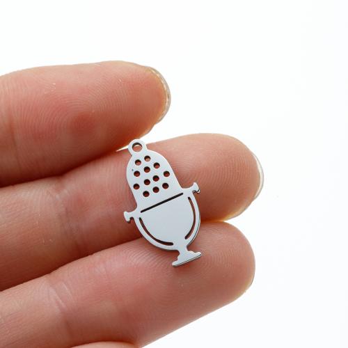 Stainless Steel Pendants 304 Stainless Steel Microphone plated DIY Sold By Bag