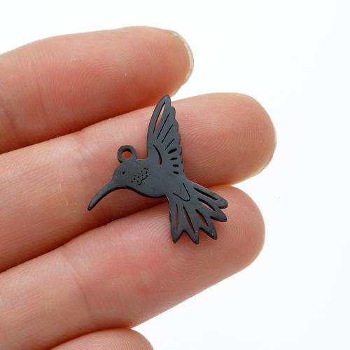 Stainless Steel Animal Pendants, 304 Stainless Steel, Bird, plated, DIY, more colors for choice, 17x19mm, 5PCs/Bag, Sold By Bag