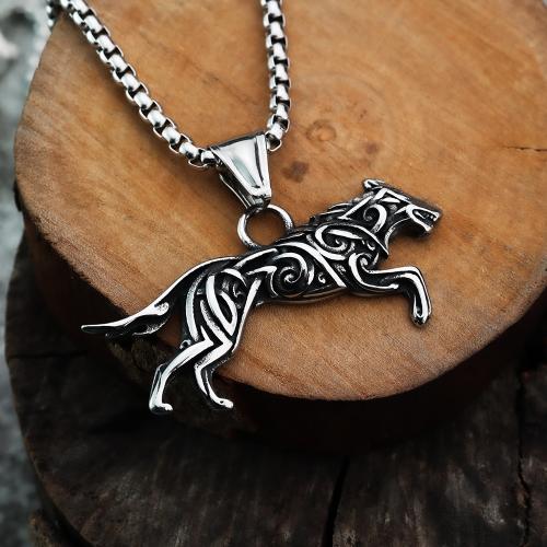 Stainless Steel Animal Pendants, 304 Stainless Steel, Wolf, polished, different styles for choice, original color, Sold By PC