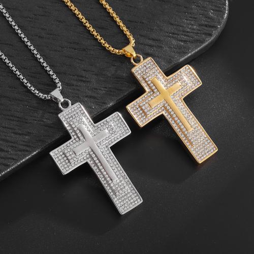 Zinc Alloy Jewelry Necklace plated micro pave cubic zirconia & for man Sold By PC