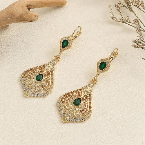 Tibetan Style Drop Earrings, micro pave cubic zirconia & for woman, more colors for choice, Sold By Pair