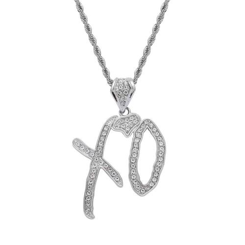 Zinc Alloy Jewelry Necklace micro pave cubic zirconia & for woman Length 45 cm Sold By PC