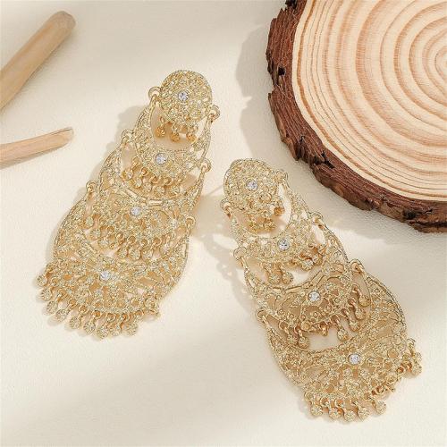 Zinc Alloy Stud Earring micro pave cubic zirconia & for woman Sold By Pair