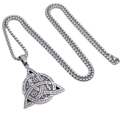 Nerezová ocel šperky náhrdelník, 304 Stainless Steel, lesklý, různé délky pro volbu & různé styly pro výběr & pro muže, 40x38mm, Prodáno By PC