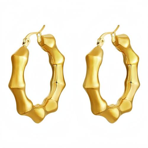 Acier inoxydable Levier Retour Earring, Acier inoxydable 304, bijoux de mode & pour femme, doré, 37x38mm, Vendu par paire