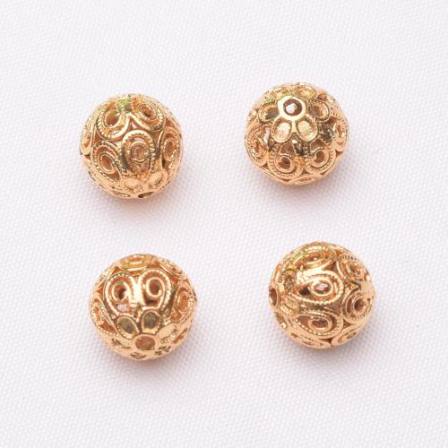 Brass Spacer Beads gold color plated DIY nickel lead & cadmium free 10mm Approx 1.5mm Sold By Bag