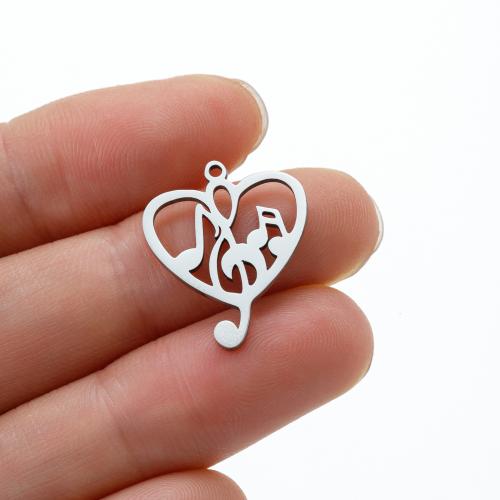 Stainless Steel Heart Pendants 304 Stainless Steel DIY Sold By Bag