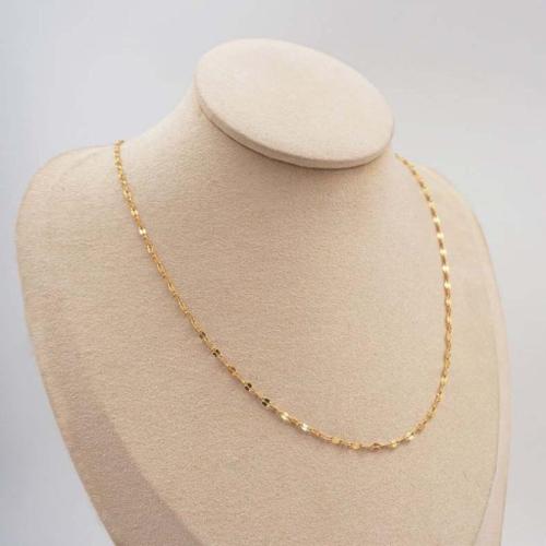 Titanstahl Halskette, plattiert, Modeschmuck & verschiedene Größen vorhanden, goldfarben, verkauft von PC