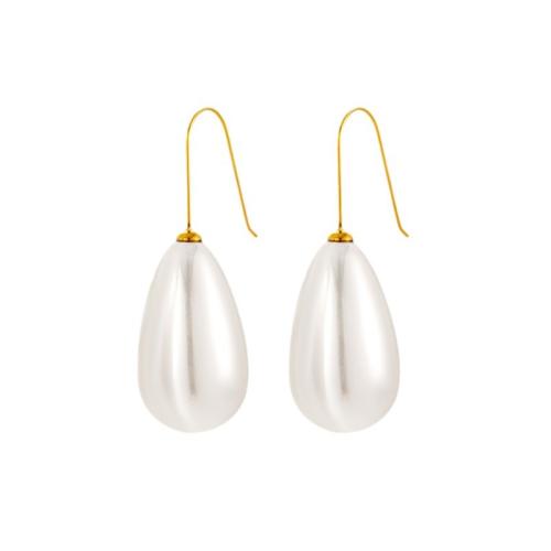 Titan Stahl Ohrring, Titanstahl, mit Kunststoff Perlen, verschiedene Stile für Wahl & für Frau, keine, verkauft von Paar