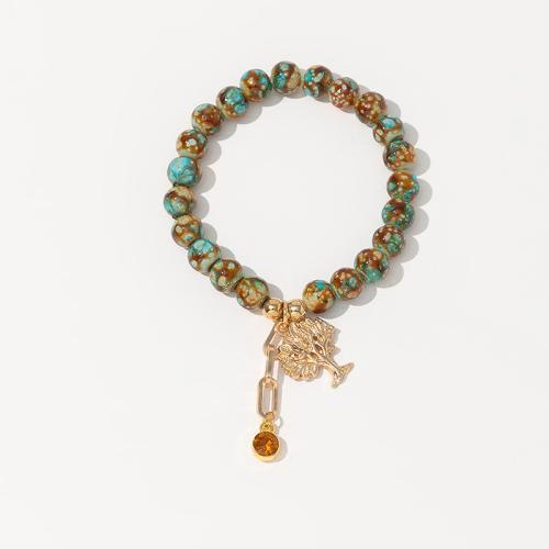 Bracelets de cristal, avec perle de plastique & alliage de zinc, styles différents pour le choix & pour femme, plus de couleurs à choisir, Longueur:Environ 18-23 cm, Vendu par PC