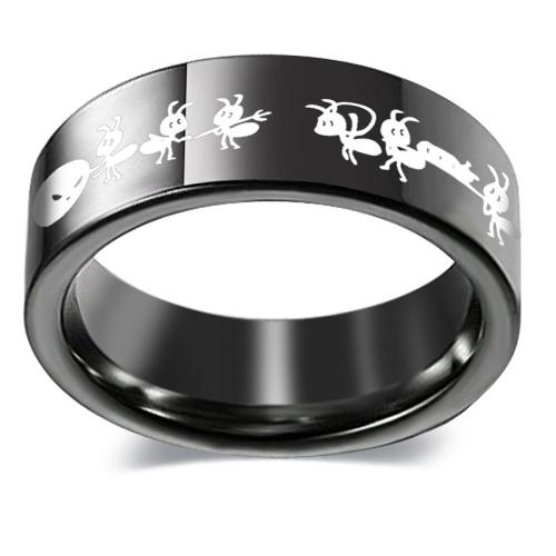 Палец кольцо из нержавеющей стали, Нержавеющая сталь 304, полируются вручную, Мужская & разный размер для выбора, Много цветов для выбора, продается PC