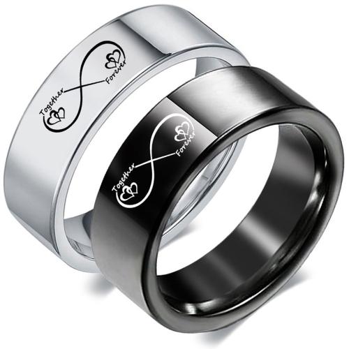 ステンレス鋼の指環, 304ステンレススチール, ハンドポリッシュ, ユニセックス & 異なるサイズの選択, 無色, 売り手 パソコン