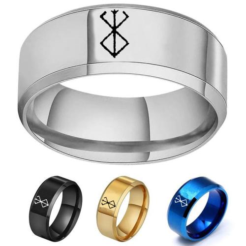 Titantium Steel prst prsten, Titanium ocel, á, unisex & různé velikosti pro výběr & různé designy pro výběr, více barev na výběr, Prodáno By PC