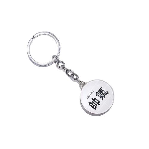 Zinc Alloy Key Clasp with Crystal printing Unisex Sold By PC
