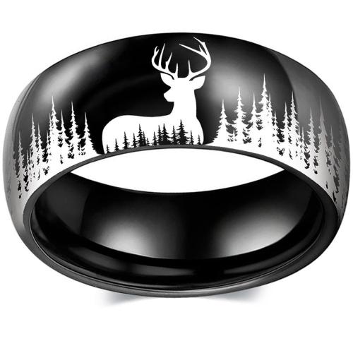 Vinger Ring in edelstaal, 304 roestvrij staal, met de hand gepolijst, uniseks & verschillende grootte voor keus, meer kleuren voor de keuze, Verkocht door PC