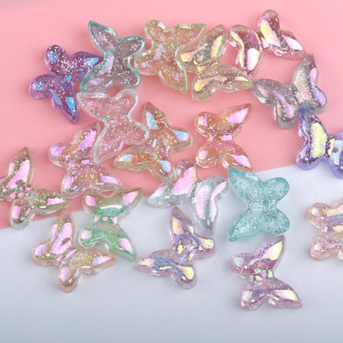 Hair Accessories DIY Findings Acrylic Butterfly epoxy gel Random Color Sold By PC