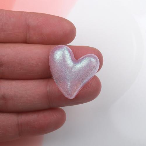 Mobile Phone DIY Decoration Acrylic Heart epoxy gel 25mm Sold By PC