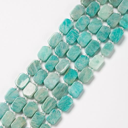 Natural Amazonite Beads, ​Amazonite​, Rectangle, fashion jewelry & DIY, mixed colors, 12mm, Sold Per Approx 38 cm Strand