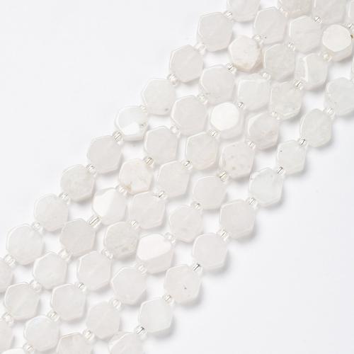 Natural Clear Quartz Beads, Hexagon, fashion jewelry & DIY, clear, 9mm, Sold Per Approx 38 cm Strand