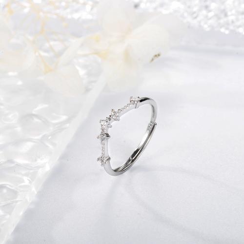 Mikro cubic cirkónium Pave Sterling ezüst gyűrű, 925 ezüst, divat ékszerek & mikro egyengetni cirkónia & a nő, több színt a választás, Által értékesített PC