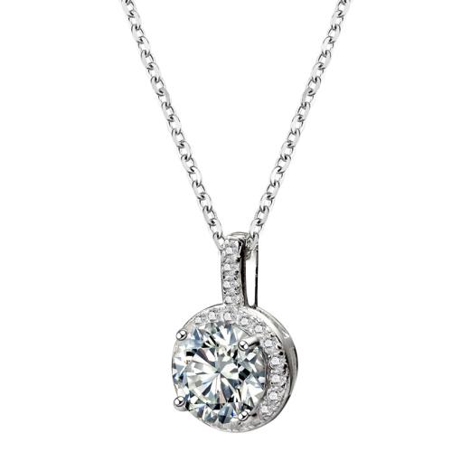 Серебряное ожерелье, 925 пробы, с Муассанит, ювелирные изделия моды & Женский, продается PC