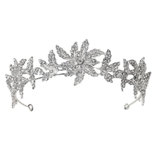 Bridal Tiaras, Tibetan Style, fashion jewelry & for woman & with rhinestone, silver color, Sold By PC