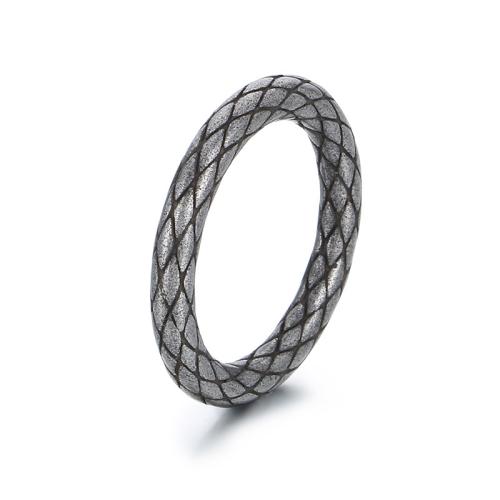 Палец кольцо из нержавеющей стали, Нержавеющая сталь 304, ювелирные изделия моды & разный размер для выбора & Мужский, черный, продается PC
