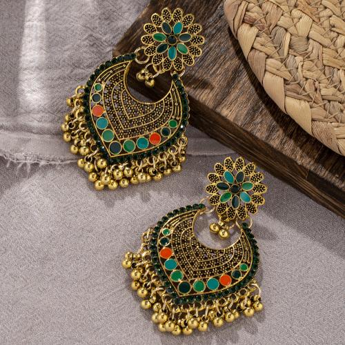 Zinc Alloy Stud Earring plated fashion jewelry & for woman & enamel Sold By Pair