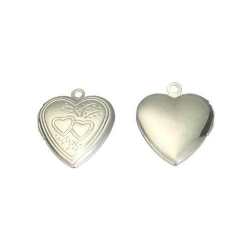 Fashion Locket Pendants, 304 Stainless Steel, Heart, with photo locket, more colors for choice, Sold By PC