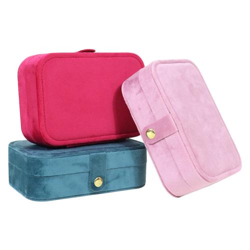 Multifunctional Jewelry Box, Velour, portable & dustproof, more colors for choice, 160x110x50mm, Sold By PC