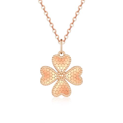 925 Sterling Silver Necklace, with 2inch extender chain, Four Leaf Clover, fashion jewelry & for woman, more colors for choice, Length:Approx 15.7 Inch, Sold By PC