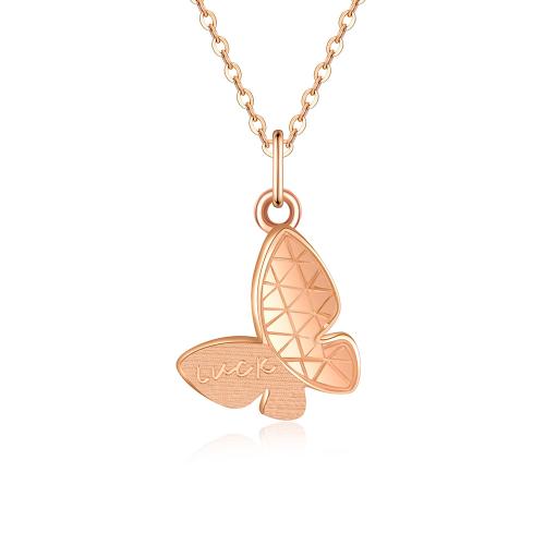 925 Sterling Silver Necklace, with 2inch extender chain, Butterfly, with letter pattern & for woman, more colors for choice, Length:Approx 15.7 Inch, Sold By PC