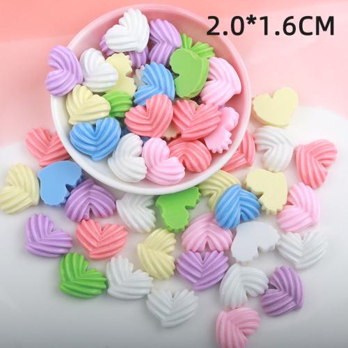 Mobile Phone DIY Decoration, Resin, Heart, epoxy gel, Random Color, 20x16mm, Sold By PC