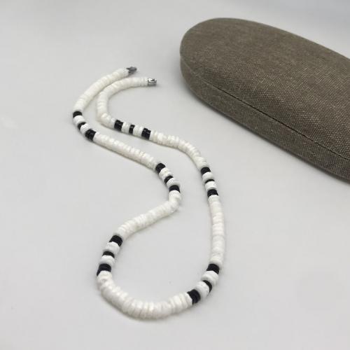Shell Necklaces, fashion jewelry & Unisex, white, Length:Approx 45 cm, Sold By PC
