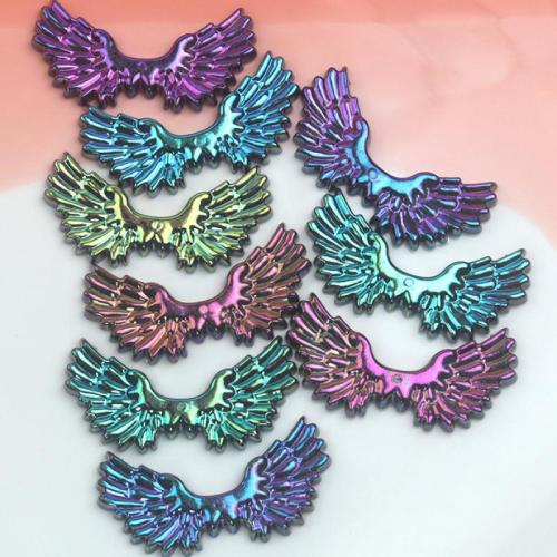 Hair Accessories DIY Findings, Acrylic, Wing Shape, Random Color, 55x25mm, Sold By PC