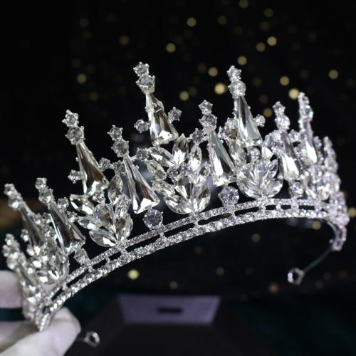 Bridal Tiaras, Tibetan Style, fashion jewelry & for woman & with rhinestone, silver color, Sold By PC
