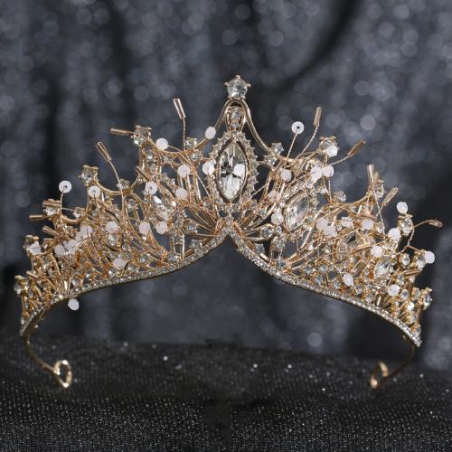 Bridal Tiaras Zinc Alloy with Crystal Girl & fashion jewelry & with rhinestone Sold By PC