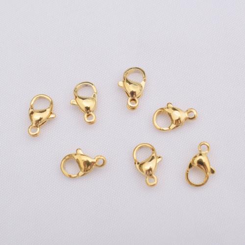 Brass Lobster Clasp, gold color plated, DIY & different styles for choice, more colors for choice, nickel, lead & cadmium free, Approx 20PCs/Bag, Sold By Bag