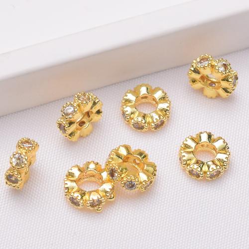 Brass Spacer Beads, plated, DIY & different styles for choice & with rhinestone, more colors for choice, nickel, lead & cadmium free, 10PCs/Bag, Sold By Bag