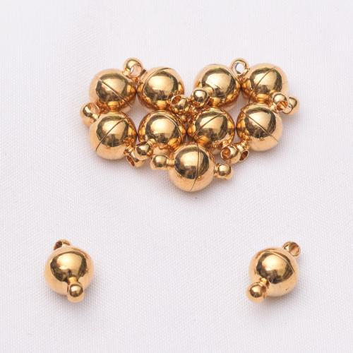 Brass Magnetic Clasp, gold color plated, DIY & different size for choice, more colors for choice, nickel, lead & cadmium free, 10PCs/Bag, Sold By Bag