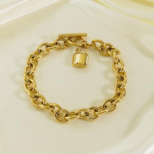Stainless Steel Jewelry Bracelet 304 Stainless Steel with Cubic Zirconia Vacuum Ion Plating fashion jewelry & for woman Sold By PC
